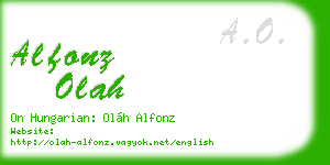 alfonz olah business card